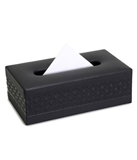 Picture of Belmun Saloon Black Dustbin,Tissue Box Cover set 