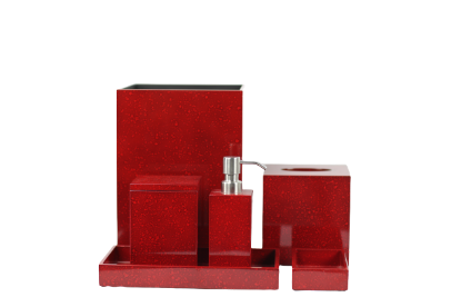 Picture of Etre Red/Vivid  Bath Accessories Set