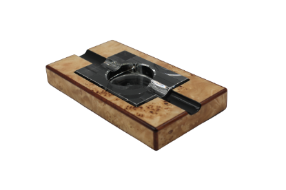 Picture of Etre Cigar Ashtray Poplar Burl Beige/Silver 